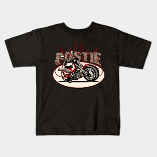 Cartoon motorcycle Kids T-Shirt